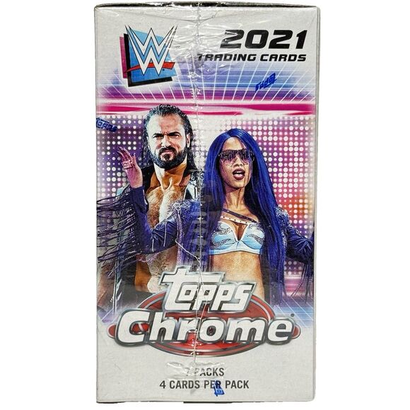 2021 Topps Chrome WWE Blaster Box Factory Sealed | Trading Cards Sasha Banks - Picture 2 of 6